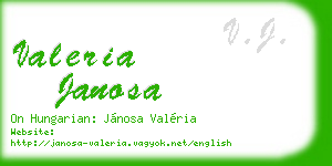 valeria janosa business card