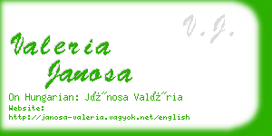 valeria janosa business card